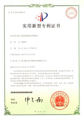 Patent certificate